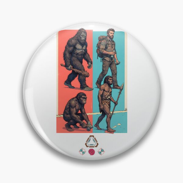 Item preview, The Missing Link Evolution Funny Bigfoot and Human Print Design designed and sold by Whimsy Trail Co.