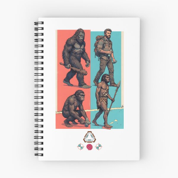 Item preview, The Missing Link Evolution Funny Bigfoot and Human Print Design designed and sold by Whimsy Trail Co.
