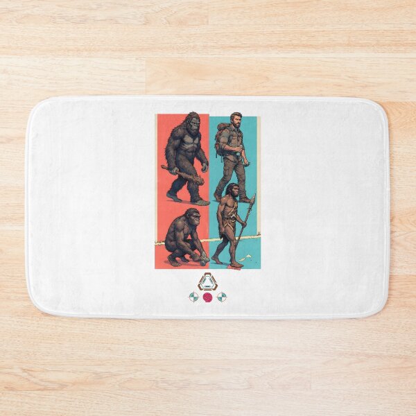 Item preview, The Missing Link Evolution Funny Bigfoot and Human Print Design designed and sold by Whimsy Trail Co.