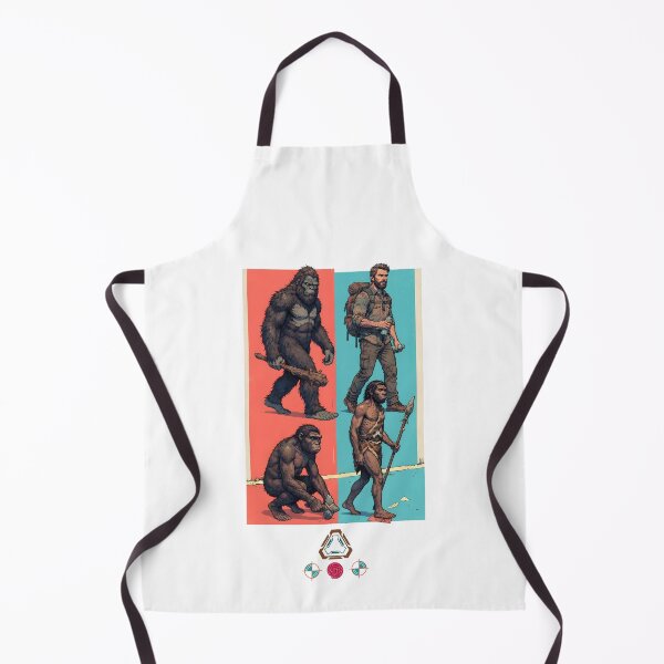 Item preview, The Missing Link Evolution Funny Bigfoot and Human Print Design designed and sold by Whimsy Trail Co.