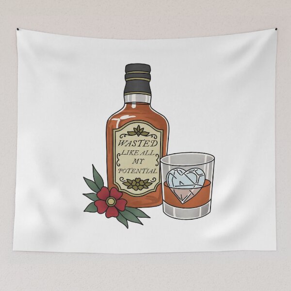 Item preview, Taylor Swift This Is Me Trying Whiskey Bottle Graphic – Aesthetic Folklore Fan Art designed and sold by HelloCal.