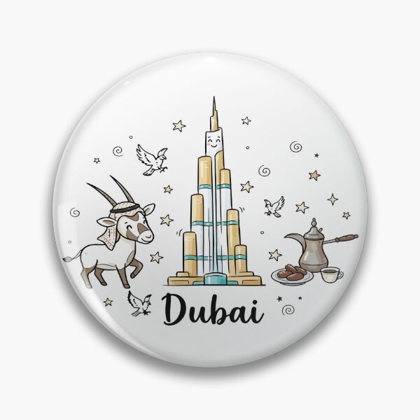 Item preview, Cute Burj Khalifa Dubai Doodle Art designed and sold by RamyGallery.