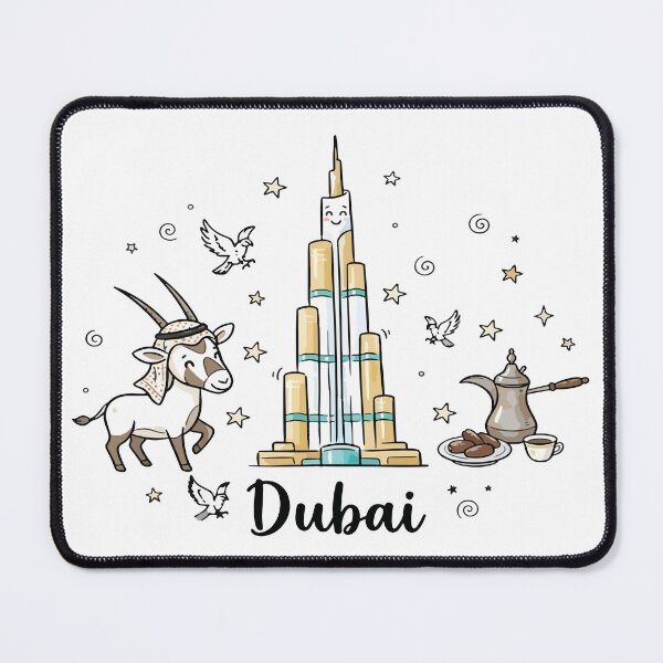 Item preview, Cute Burj Khalifa Dubai Doodle Art designed and sold by RamyGallery.