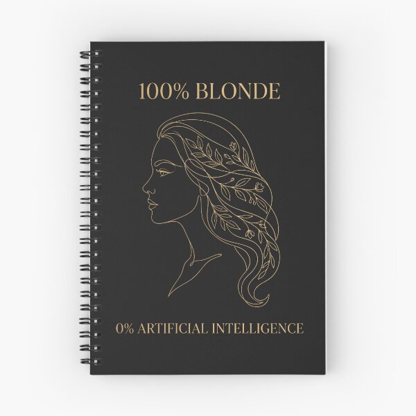 Item preview, 100% Blonde 0% Artificial Intelligence - Natural Beauty Line Art designed and sold by SplashTastic.