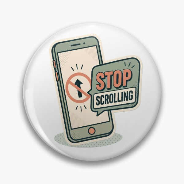 Item preview, Stop Scrolling Phone Sticker designed and sold by the--artisans.