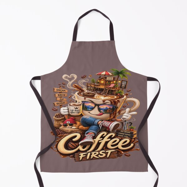 Item preview, Coffee First – Life Begins After Coffee | Funny Coffee Lover Design designed and sold by DoodleWorld Studio .