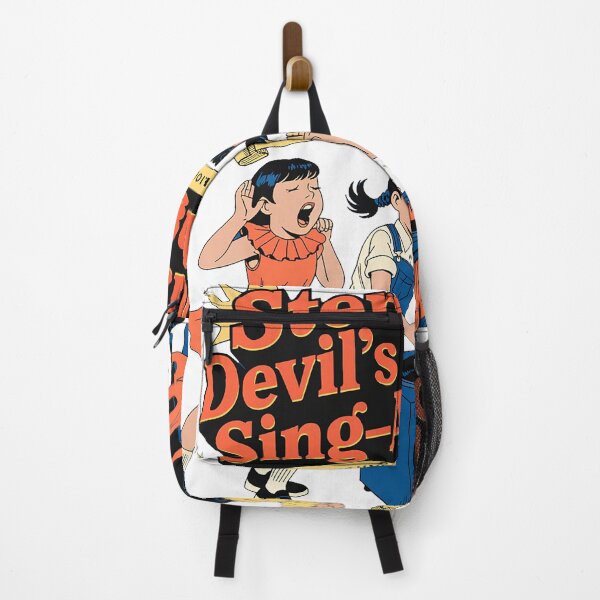 Item preview, "Stereo Devil's Music Sing-Along! Vintage Rebel Kids & Flaming Record Player Art | Retro Punk Poster for Music Lovers" designed and sold by CHRONIN.