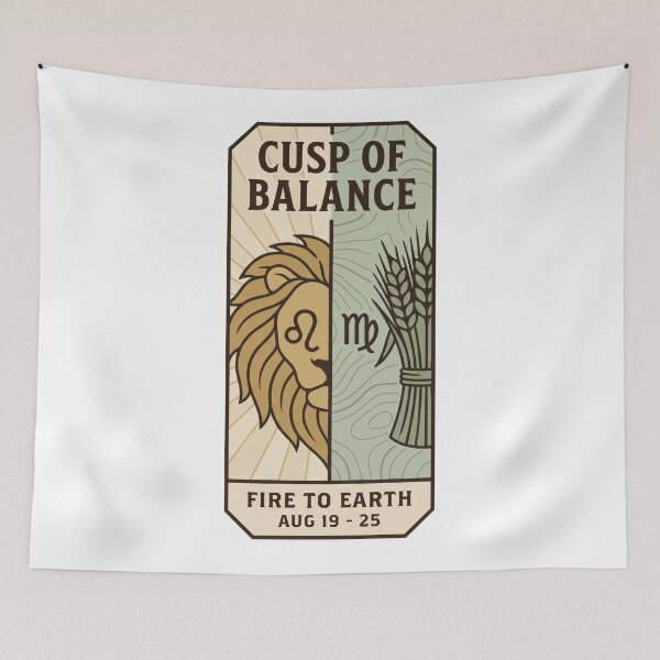 Item preview, Leo Virgo Cusp of Balance Lion Wheat Zodiac Sign designed and sold by Osmose-Studio.