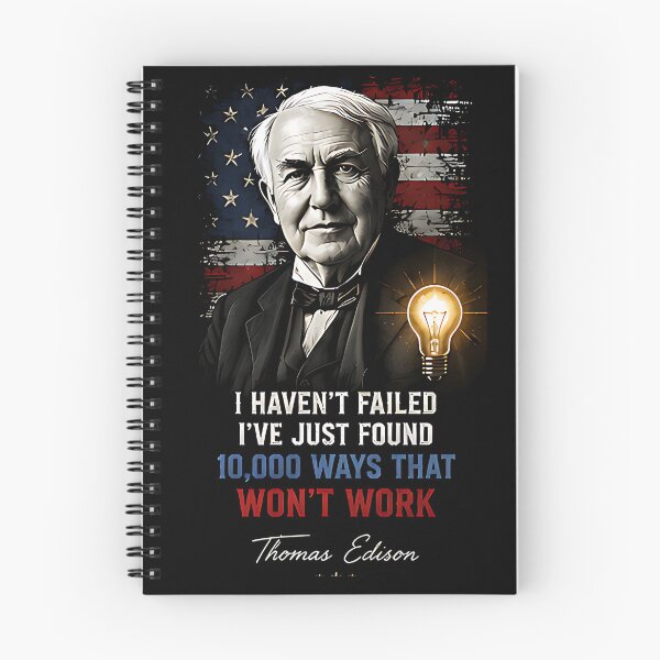Item preview, Thomas Edison 10000 Ways Quote T-Shirt designed and sold by DealNest.