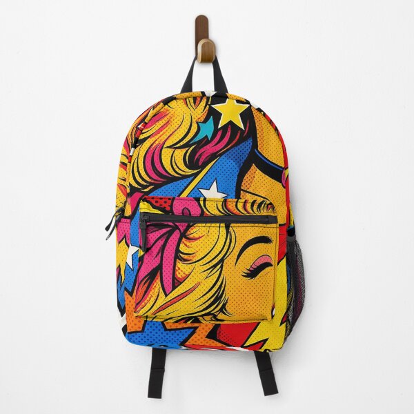 Item preview, Pop Art “Good Vibes” Girl – Bold Comic Style Portrait with Positive Energy designed and sold by MFMart.