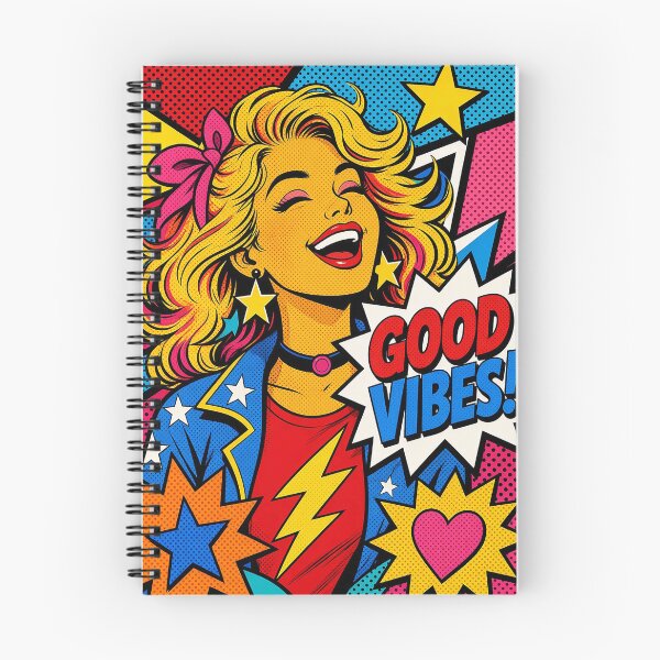 Item preview, Pop Art “Good Vibes” Girl – Bold Comic Style Portrait with Positive Energy designed and sold by MFMart.