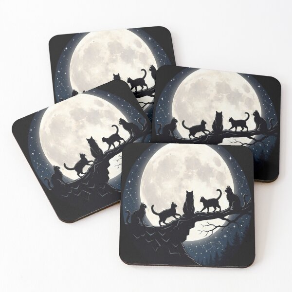 Item preview, Cats Full Moon designed and sold by Bensoncreatives.