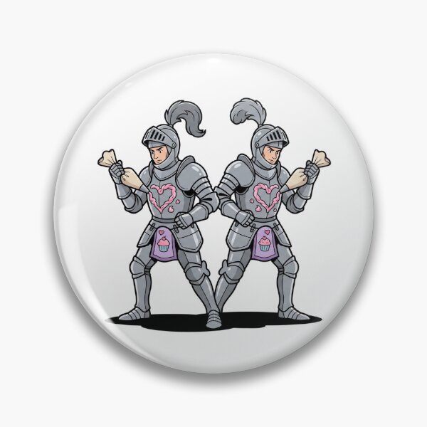 Item preview, Pastry Chef Knights Frosting Hearts On Armor designed and sold by Rare By Hero.