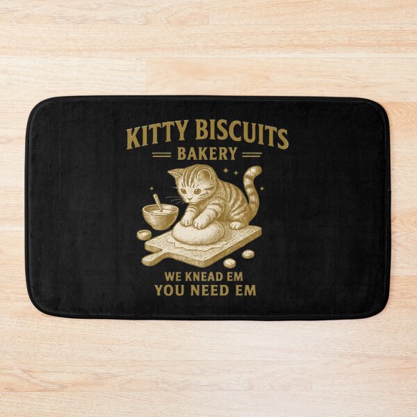 Item preview, Kitty Biscuits Bakery Cute Cat Kneading Dough Art designed and sold by Dmo3HarkoArt.