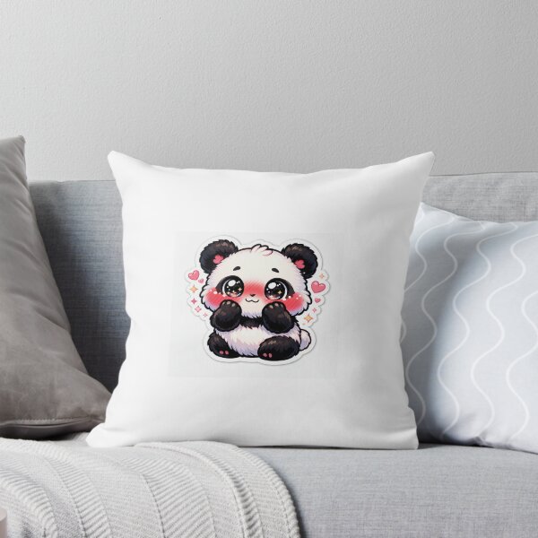 Item preview, Blushing Panda Sticker Kawaii Cute Animal Reaction for Shy Friends & Gen Z designed and sold by CutePrintCorner.