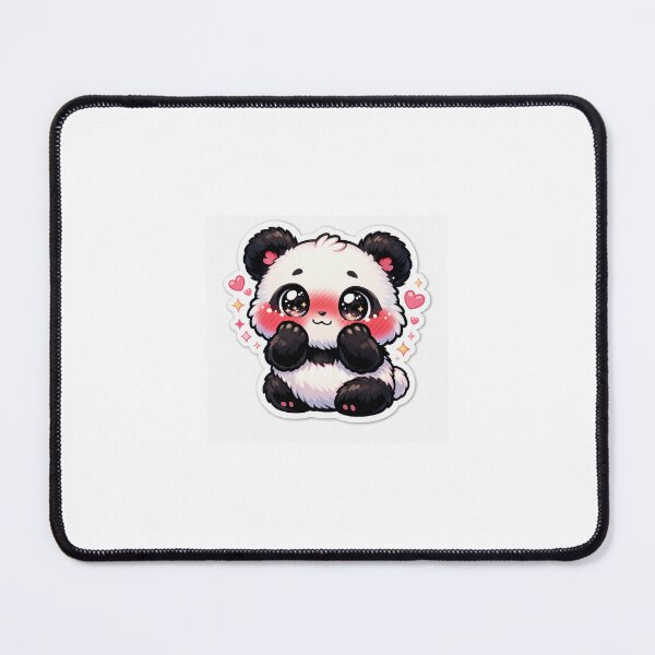 Item preview, Blushing Panda Sticker Kawaii Cute Animal Reaction for Shy Friends & Gen Z designed and sold by CutePrintCorner.