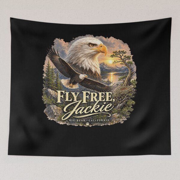 Item preview, Fly Free Jackie Eagle Memorial Big Bear Tribute designed and sold by HaytamShop.