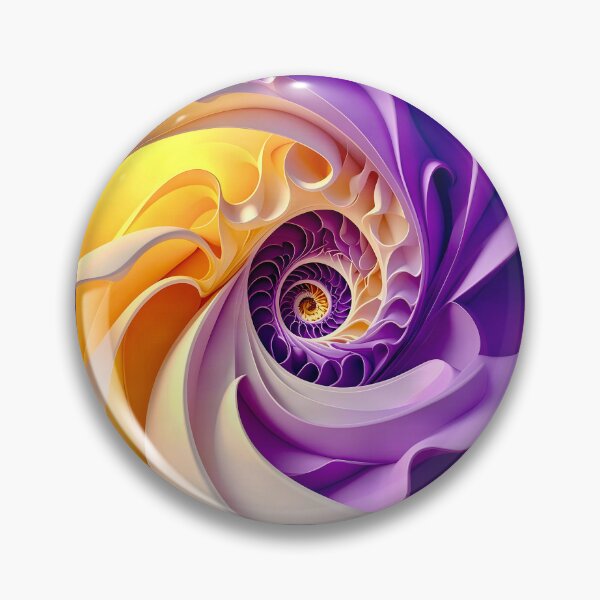 Item preview, Vibrant Spiral Swirl Design in Purple and Yellow designed and sold by Vicky Brago-Mitchell®.