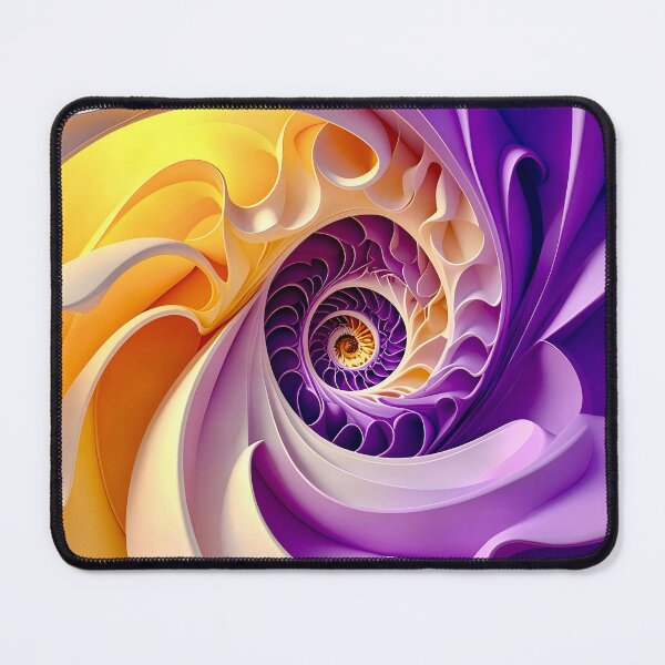 Item preview, Vibrant Spiral Swirl Design in Purple and Yellow designed and sold by Vicky Brago-Mitchell®.