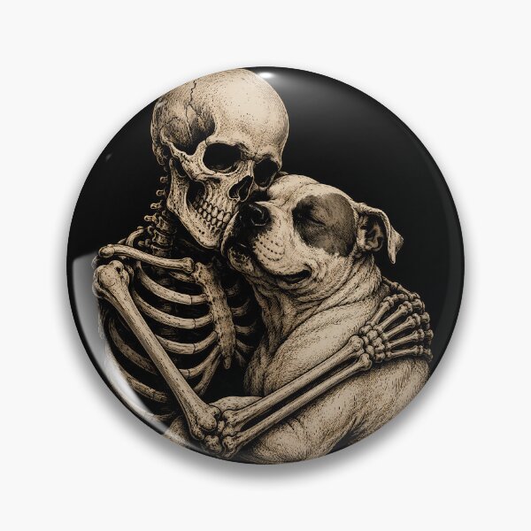 Item preview, Skeleton Pitbull Embrace Design Halloween designed and sold by rafaeltto.