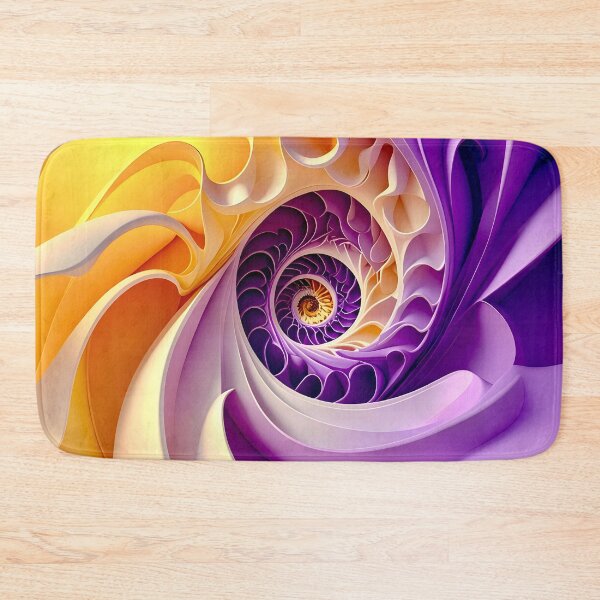 Item preview, Vibrant Spiral Swirl Design in Purple and Yellow designed and sold by Vicky Brago-Mitchell®.