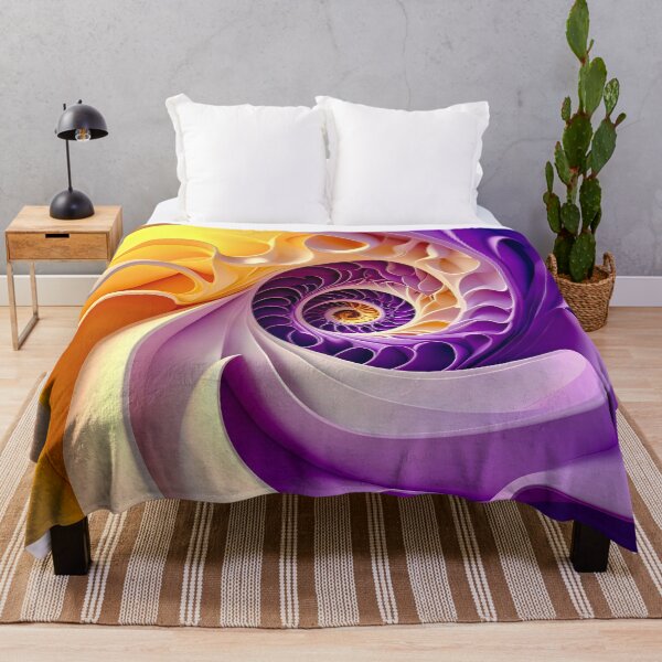 Item preview, Vibrant Spiral Swirl Design in Purple and Yellow designed and sold by Vicky Brago-Mitchell®.