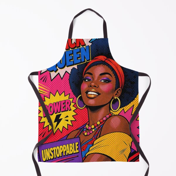 Item preview, Powerful Pop Art “Black Queen” – Confident Empowering Portrait with Bold Text designed and sold by MFMart.