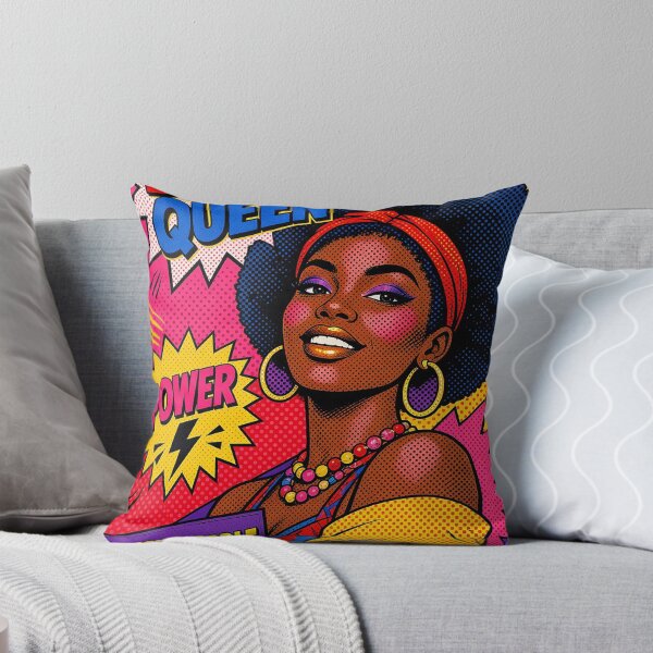 Item preview, Powerful Pop Art “Black Queen” – Confident Empowering Portrait with Bold Text designed and sold by MFMart.
