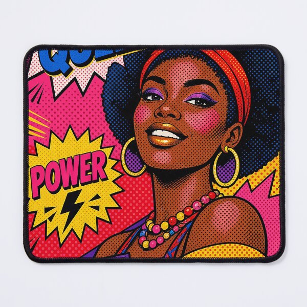 Item preview, Powerful Pop Art “Black Queen” – Confident Empowering Portrait with Bold Text designed and sold by MFMart.