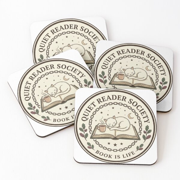 Item preview, Quiet Reader Society Sleeping Cat Book Lover designed and sold by MaafiaArtsThai.