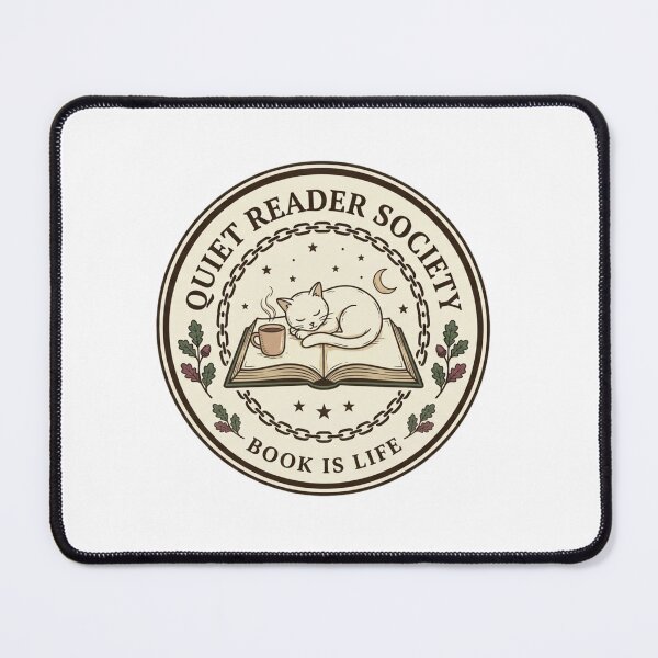 Item preview, Quiet Reader Society Sleeping Cat Book Lover designed and sold by MaafiaArtsThai.