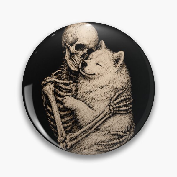 Item preview, Skeleton Eskimo Dog Embrace Design Samoyed Halloween designed and sold by rafaeltto.