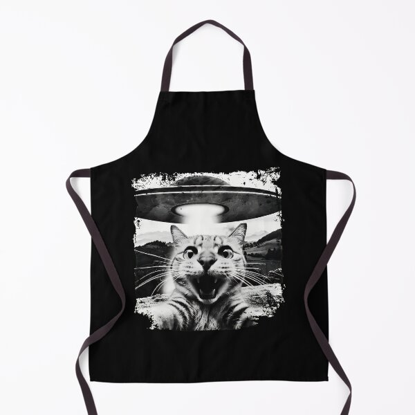 Item preview, Shocked Cat Abducted by UFO Funny Sci-Fi Graphic designed and sold by Dmo3HarkoArt.