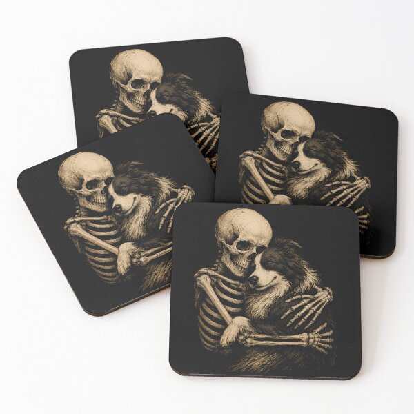 Item preview, Skeleton Border Collie Dog Embrace Art Halloween designed and sold by rafaeltto.