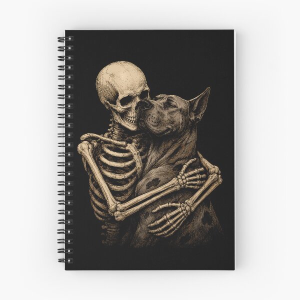 Item preview, Skeleton Great Dane Dog Embrace Halloween Illustration designed and sold by rafaeltto.