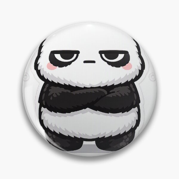 Item preview, Emotionless Panda Sticker Kawaii Deadpan Meme for Introverts & Gen Z Humor designed and sold by CutePrintCorner.
