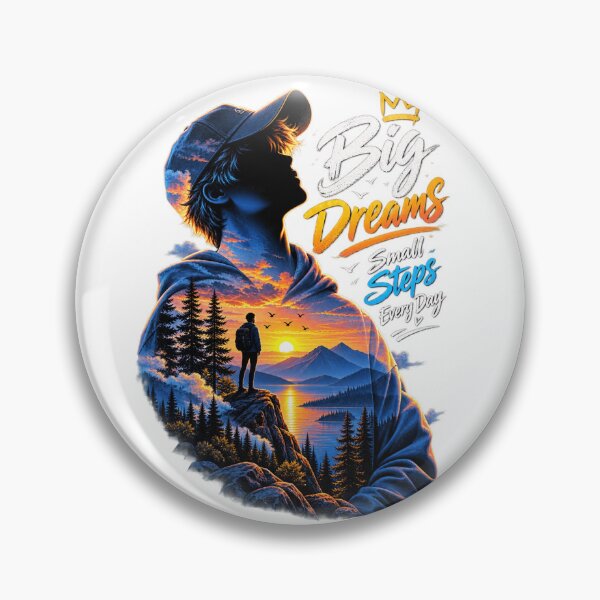 Item preview, Big Dreams Small Steps Every Day | Inspirational Adventure T-Shirt designed and sold by ✨ Daily Vibe Studio ✨.