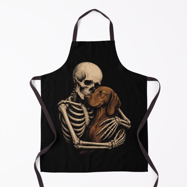 Item preview, Skeleton Vizsla Dog Embrace Illustration Halloween designed and sold by rafaeltto.