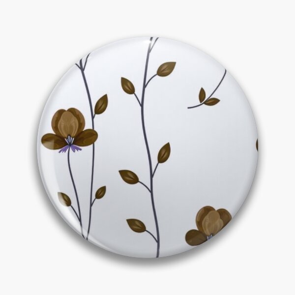 Item preview, Brown Flowers and Delicate Vines Minimal Botanical Seamless Pattern designed and sold by LYAN-STORE.
