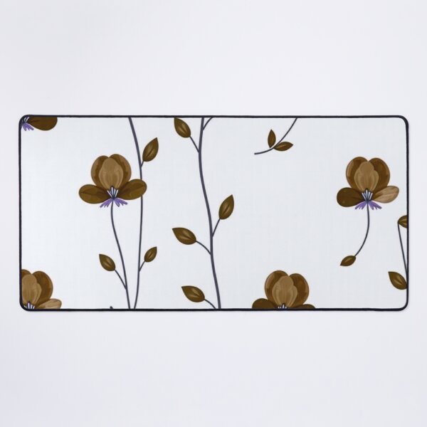 Item preview, Brown Flowers and Delicate Vines Minimal Botanical Seamless Pattern designed and sold by LYAN-STORE.