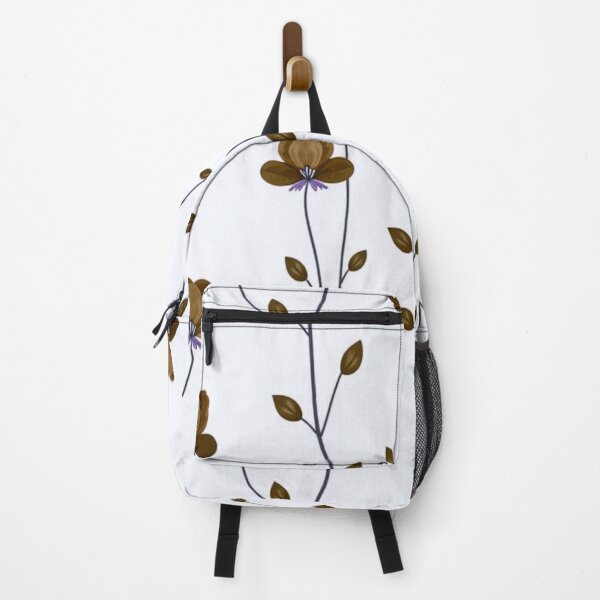 Item preview, Brown Flowers and Delicate Vines Minimal Botanical Seamless Pattern designed and sold by LYAN-STORE.