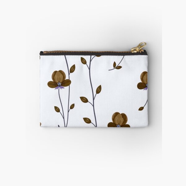 Item preview, Brown Flowers and Delicate Vines Minimal Botanical Seamless Pattern designed and sold by LYAN-STORE.