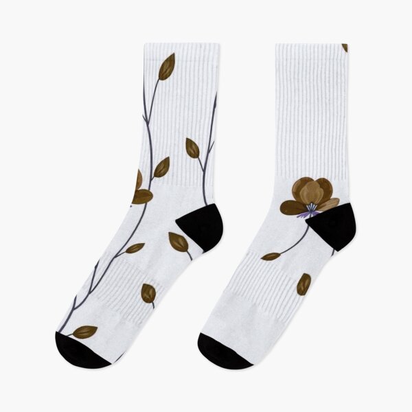 Aperçu de l'œuvre Motif botanique minimaliste sans couture de fleurs brunes et de vignes délicates créée et vendue par LYAN-STORE.