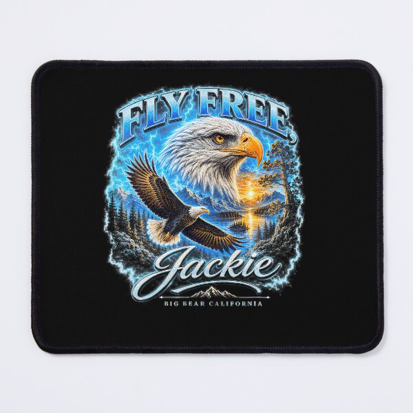 Item preview, Fly Free Jackie Big Bear Bald Eagle Memorial Tribute designed and sold by MOHAMED AKKAR.