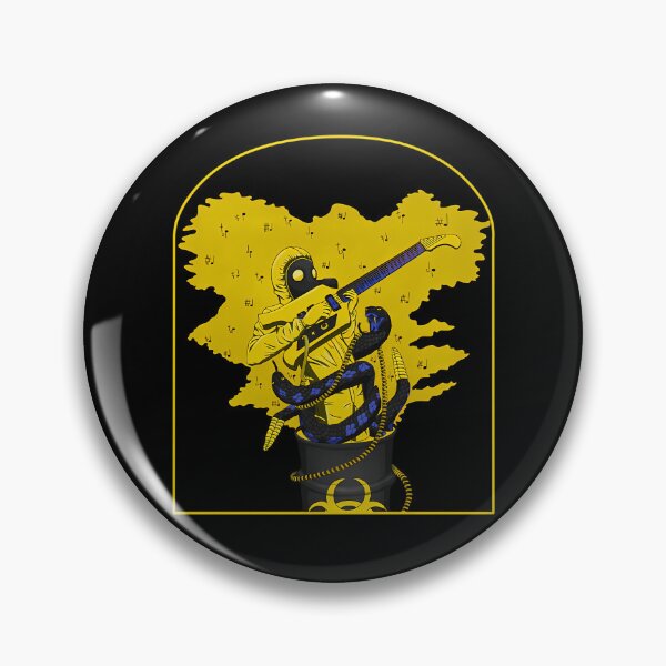 Item preview, Hazmat Suit Figure Playing Electric Guitar Encircled By Snake designed and sold by funnyrandom.