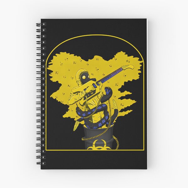 Item preview, Hazmat Suit Figure Playing Electric Guitar Encircled By Snake designed and sold by funnyrandom.