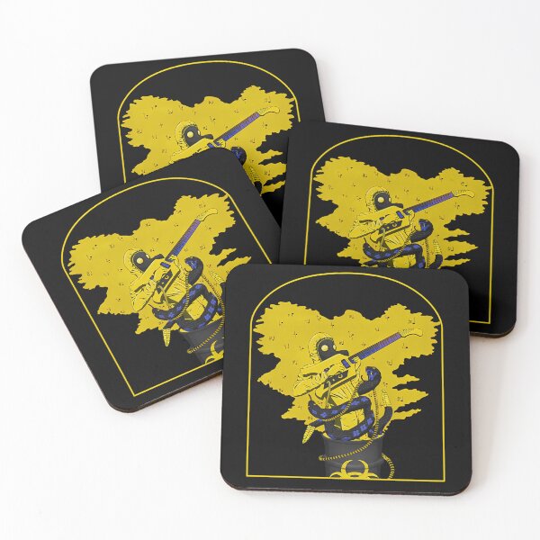 Item preview, Hazmat Suit Figure Playing Electric Guitar Encircled By Snake designed and sold by funnyrandom.
