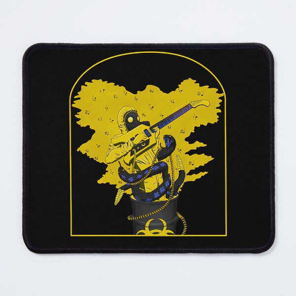 Item preview, Hazmat Suit Figure Playing Electric Guitar Encircled By Snake designed and sold by funnyrandom.