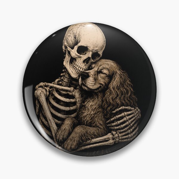 Item preview, Skeleton Cocker Spaniel Dog Embrace T-Shirt Design Halloween designed and sold by rafaeltto.