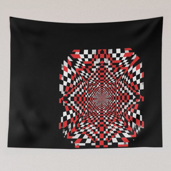 Item preview, Red White Black Checkered Room High Contrast Design designed and sold by emmanuelsilve.
